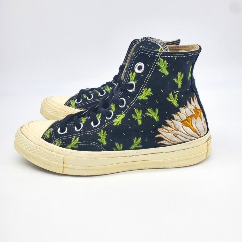Converse Shoe Women's 5 Chuck 70 Prep Embroidery High Cactus Sneakers
